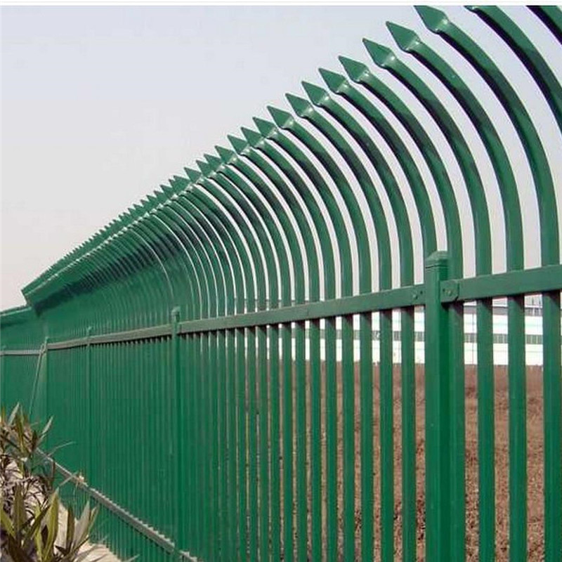 上海单向弯锌钢护栏图片2