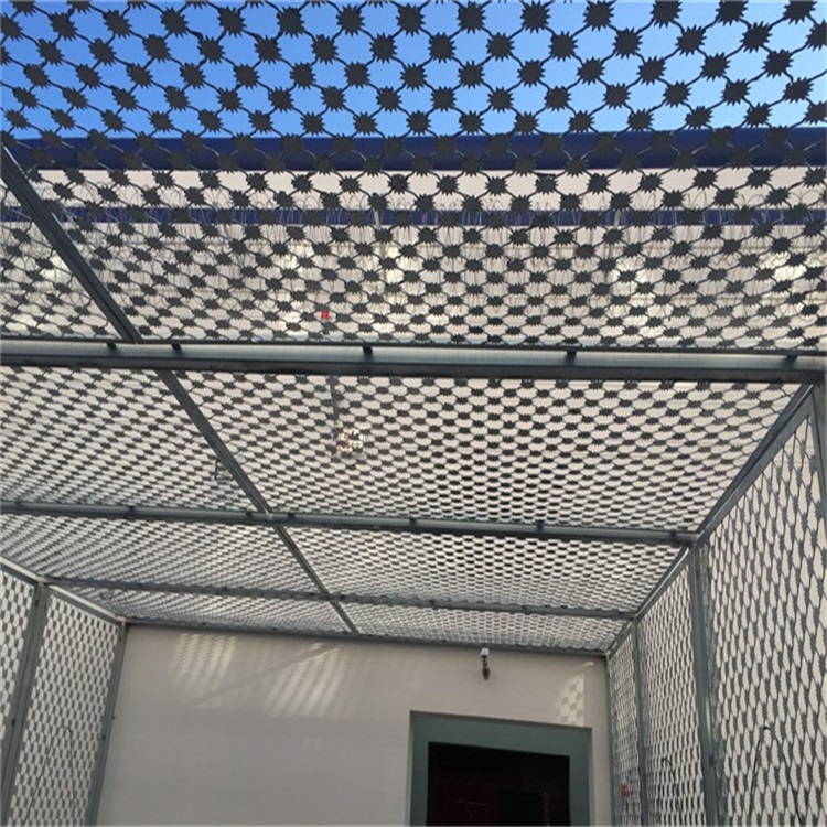 上海监狱梅花刺片隔离钢网墙图片2